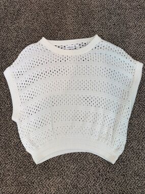 Willow & Root Open-Knit Boxy Sweater Tank